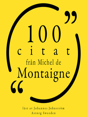 cover image of 100 citat från Michel de Montaigne
